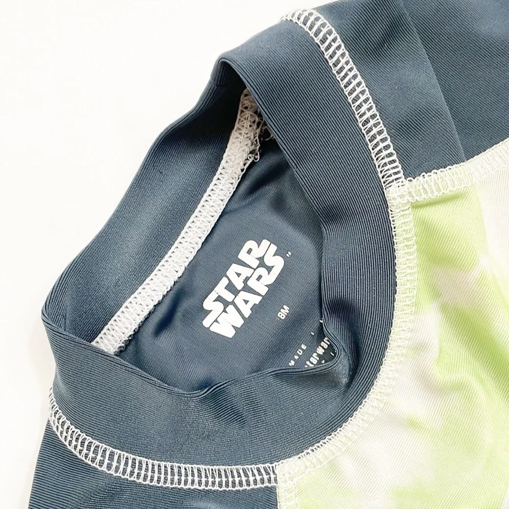 Star Wars Yoda baby boys swim rash guard